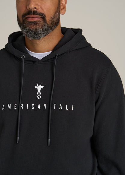 Regular Corporate Logo Hoodie for Men in Black