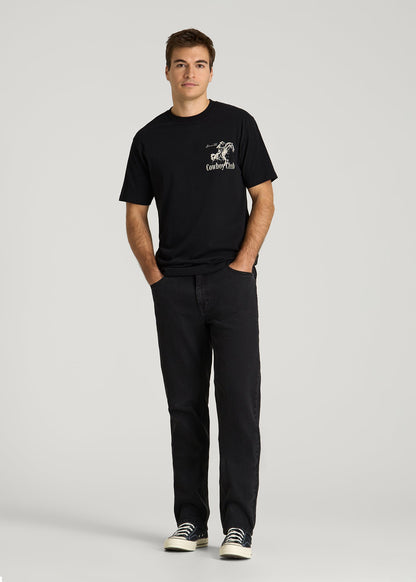 Rodeo Graphic Tee for Tall Men in Black
