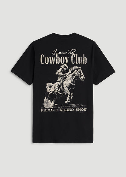 Rodeo Graphic Tee for Tall Men in Black