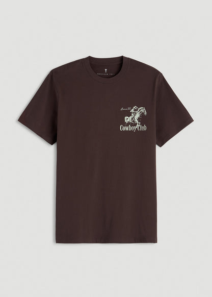Rodeo Graphic Tee for Tall Men in Brown
