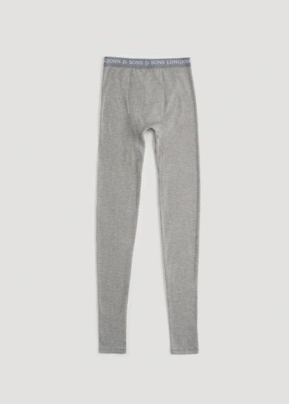 LJ&S Long Thermal Underwear for Tall Men in Grey Mix - Bottoms for Tall Men