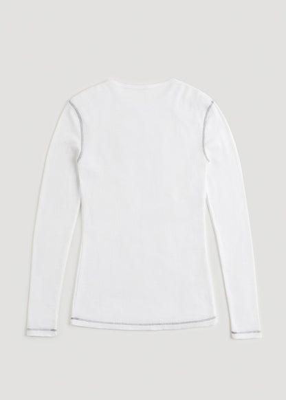 LJ&S Long Thermal Undershirt for Tall Men in White