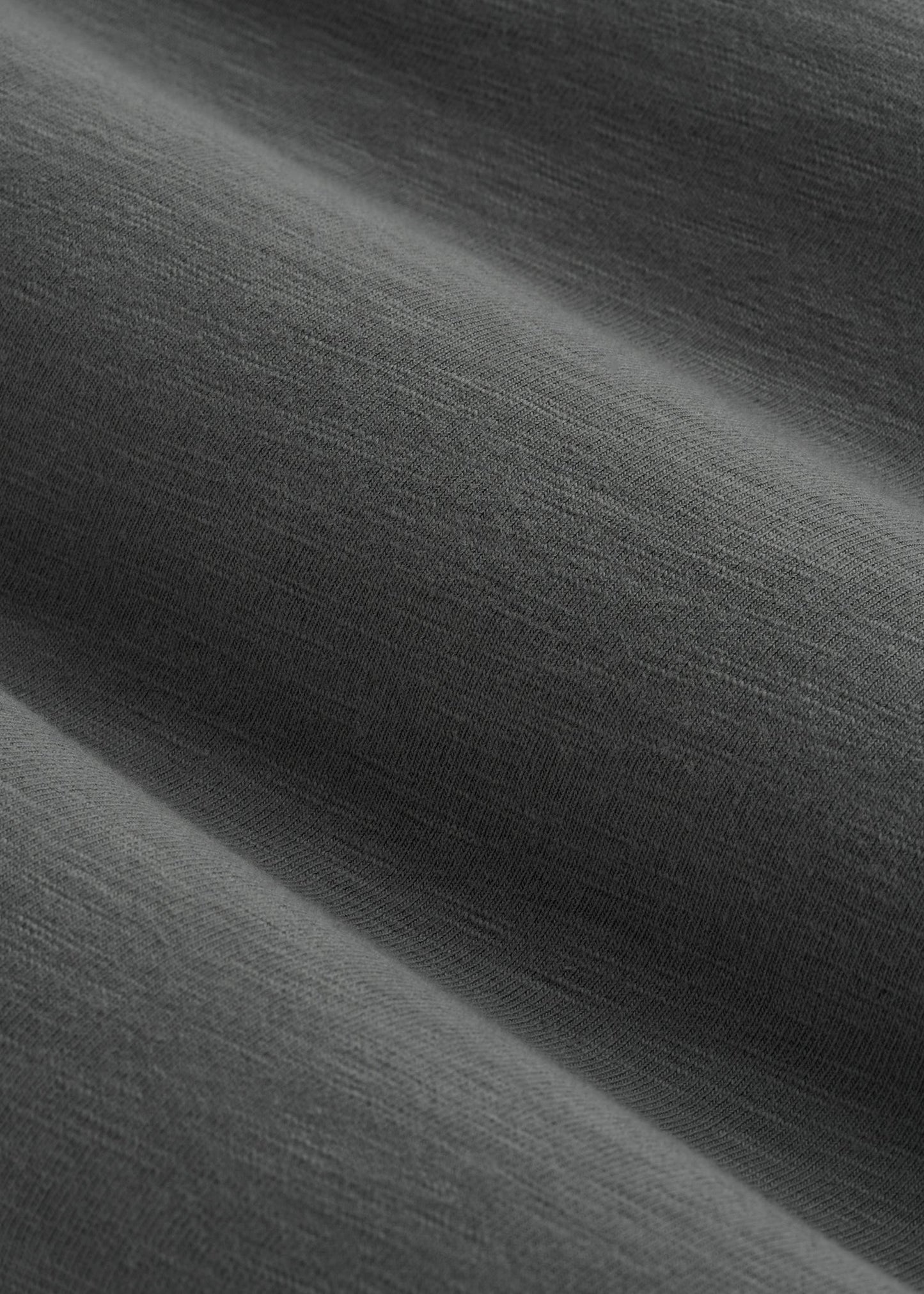 Slub Long Sleeve Scoop Tee for Tall Men in Charcoal