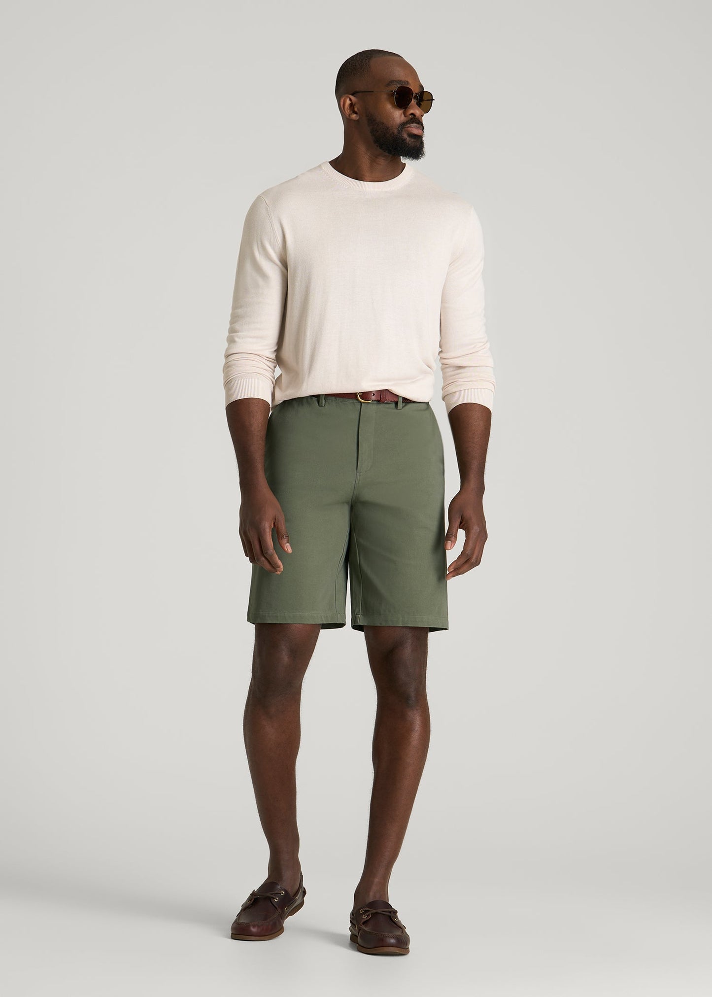 Stretch Commuter Chino Short for Tall Men in Olive