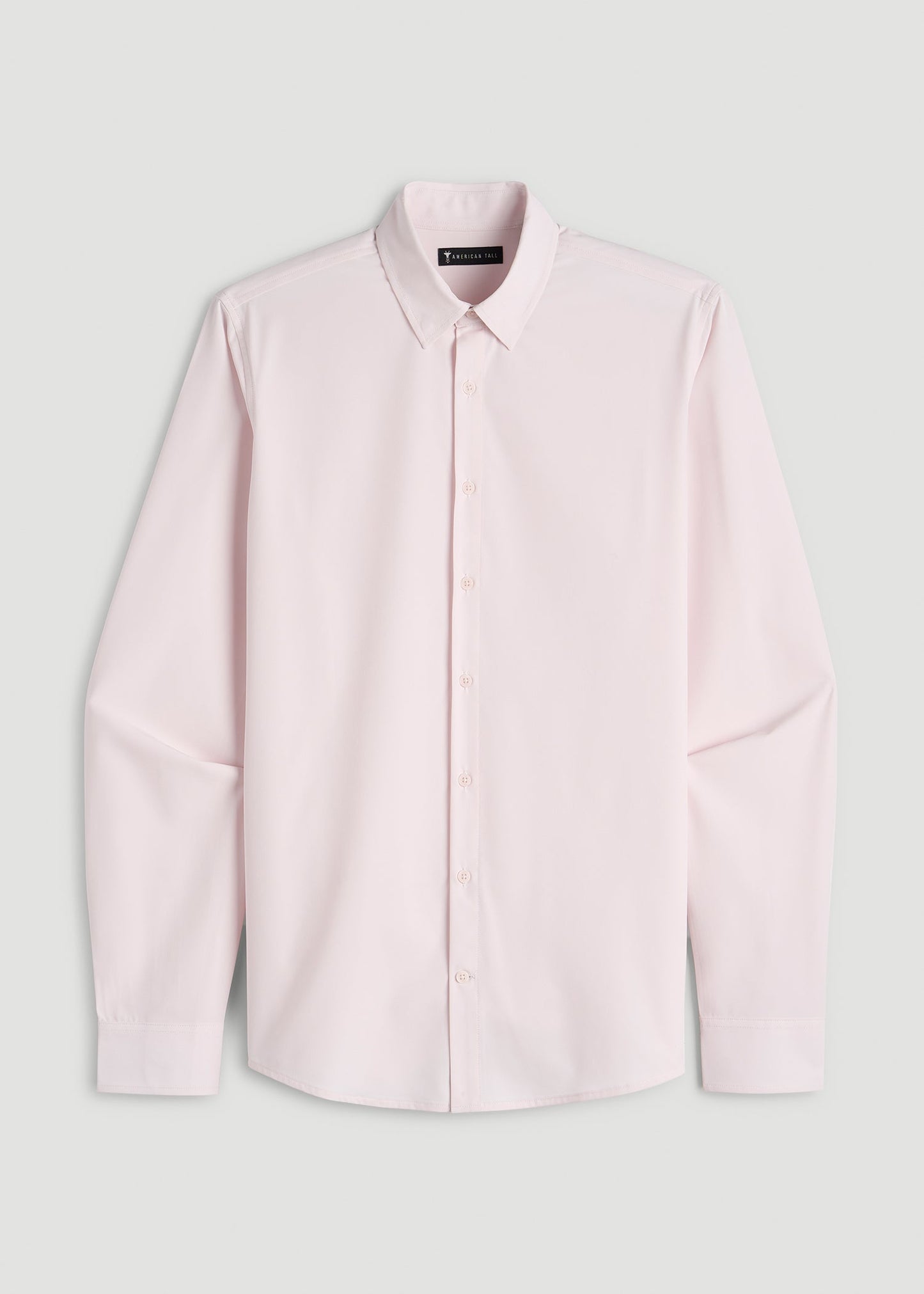 Traveler Stretch Dress Shirt for Tall Men in Grey Lilac