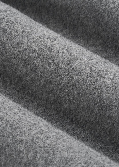 Wool Coat for Tall Men in Mid Grey Mix