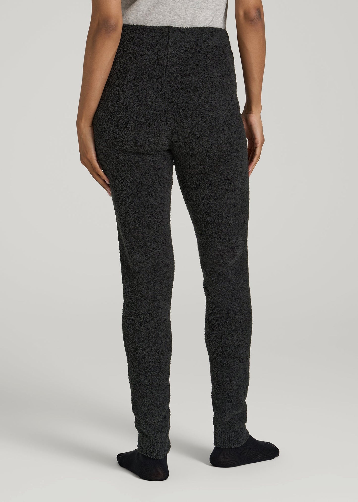 Chenille Leggings for Tall Women in Black