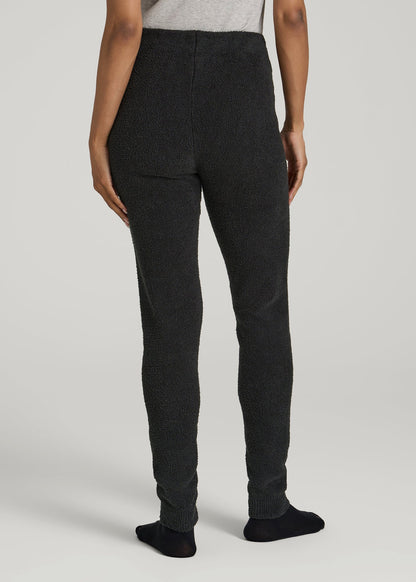 Chenille Leggings for Tall Women in Black