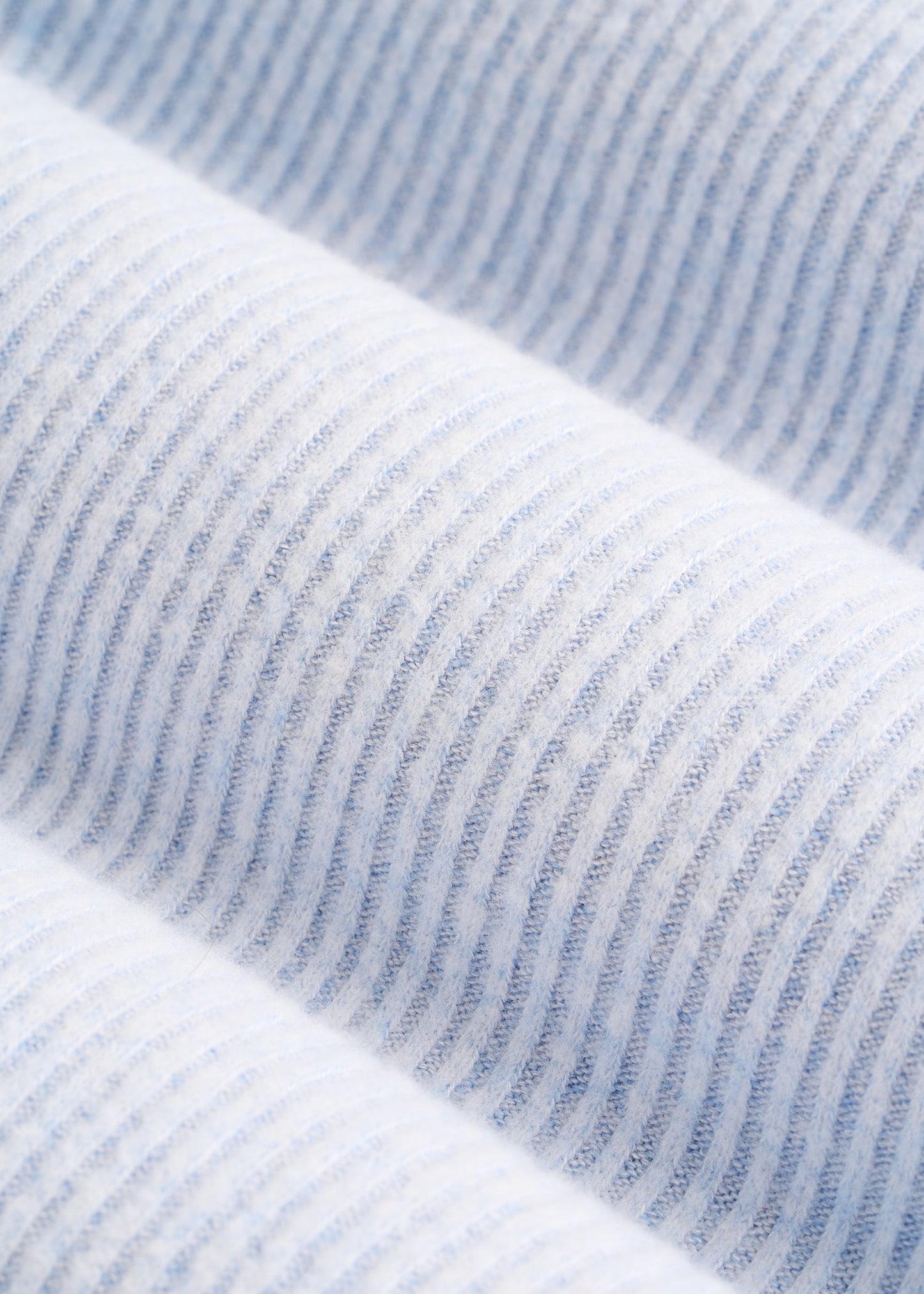Ribbed Henley Lounge Top for Tall Women in Bluebird Mix