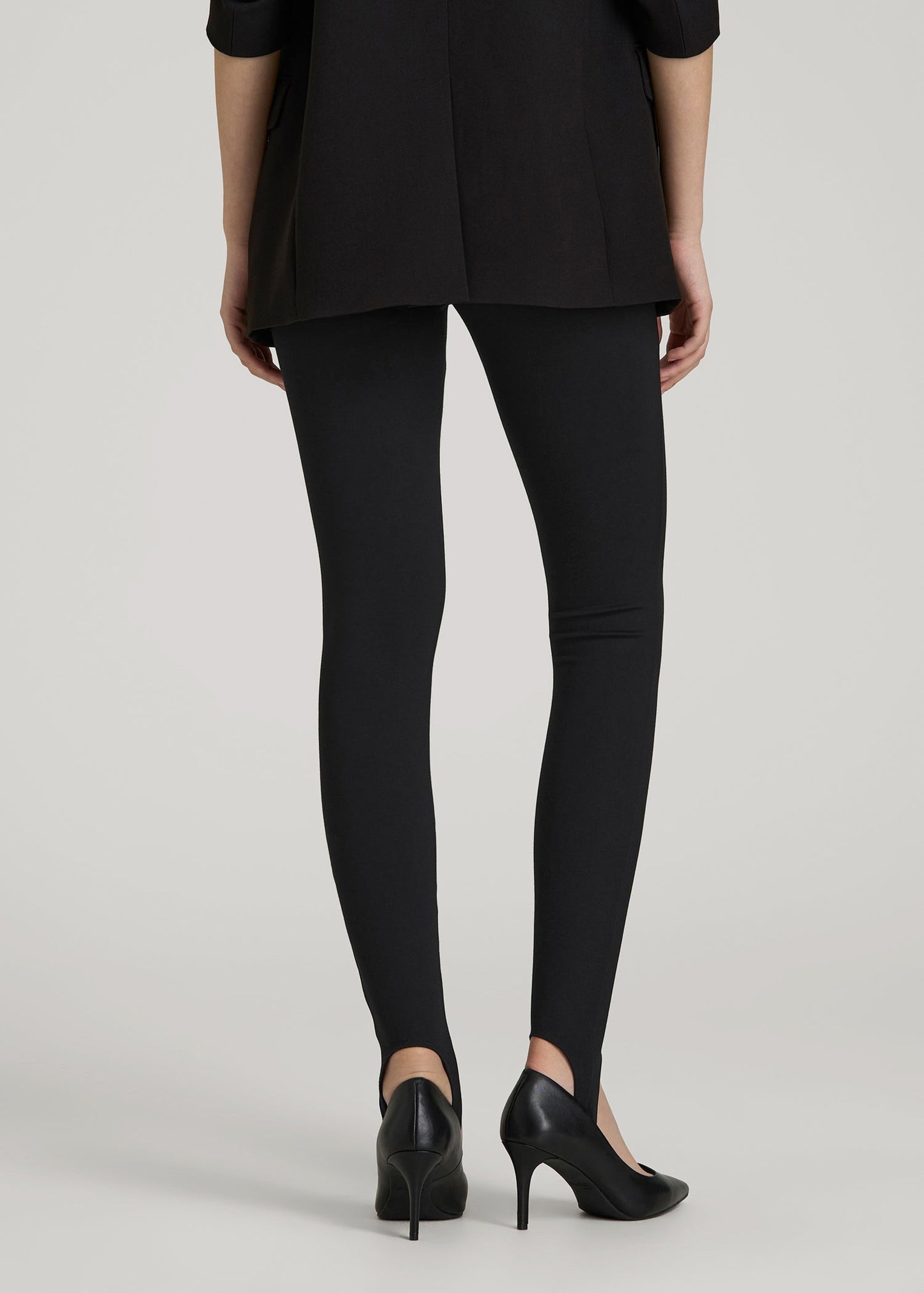Flex Ponte Stirrup Pants for Tall Women in Black