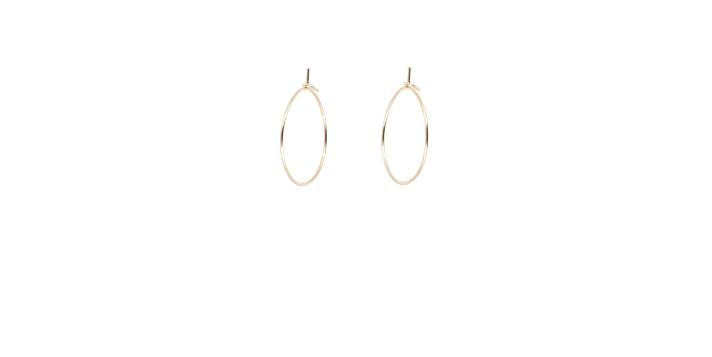 20mm Wire Hoops (Gold Plated)