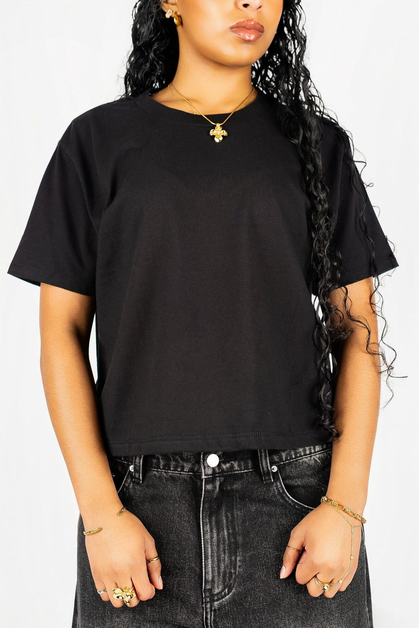 Womens 7610 Heavyweight High Waist Boxy T-Shirt