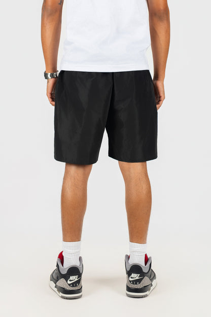 Side Snap Button Nylon Shorts