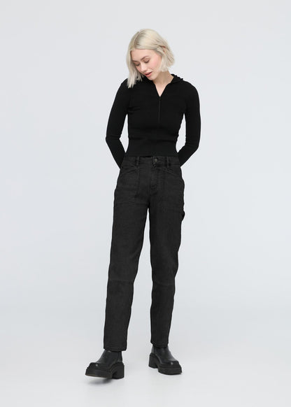 Stretch Canvas Utility Pant - Black