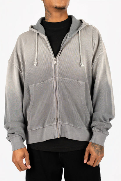 Sun-Dried Waffle Knit Baby Zip Up