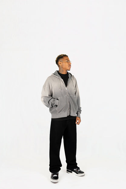 Sun-Dried Waffle Knit Baby Zip Up