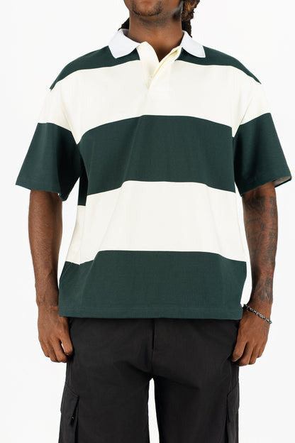 Short Sleeve Striped Polo