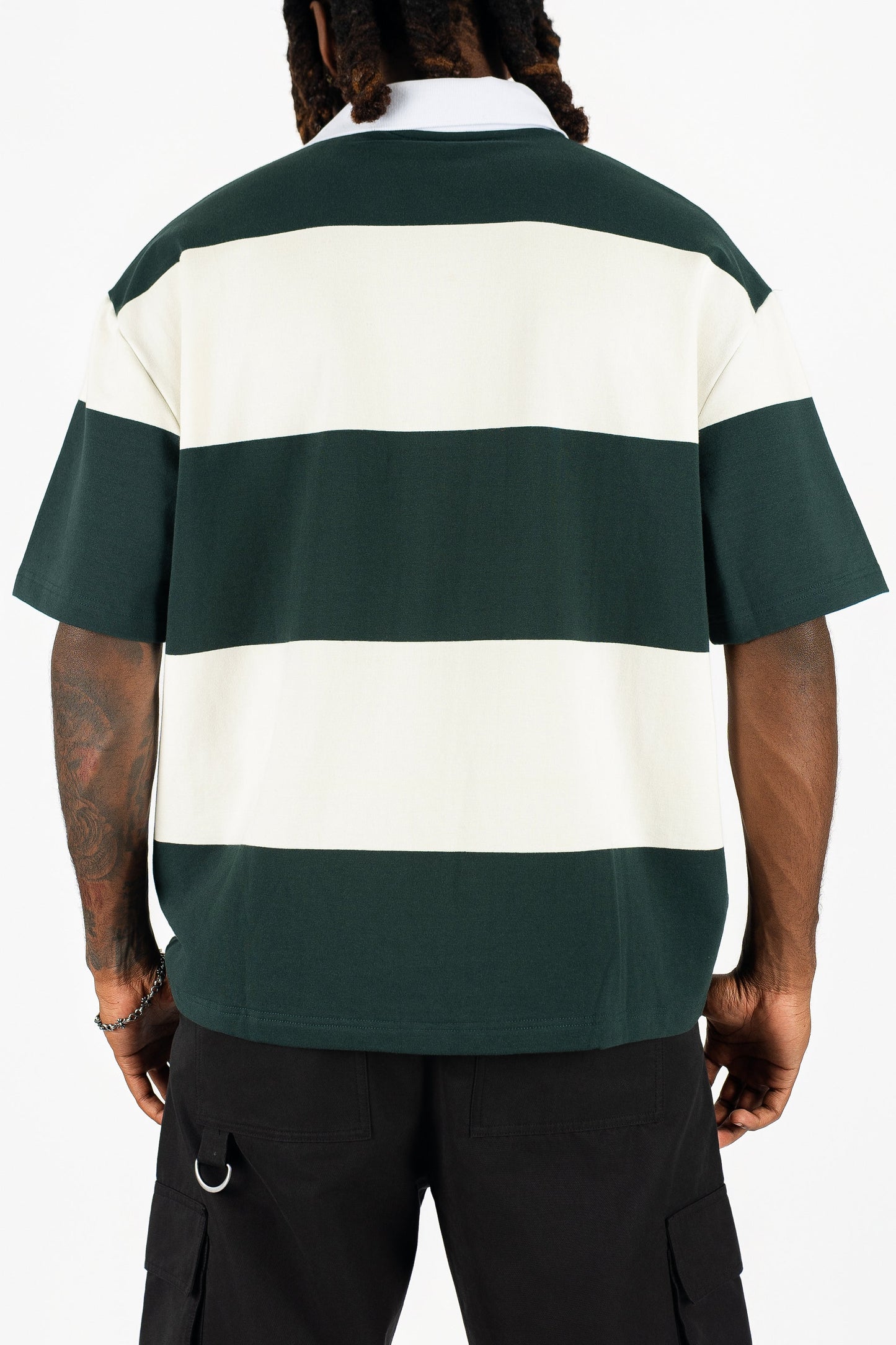 Short Sleeve Striped Polo