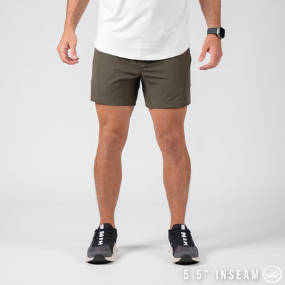 Flow 2.0 Short (Athletic) - Olive 5.5" & 7" - Linerless