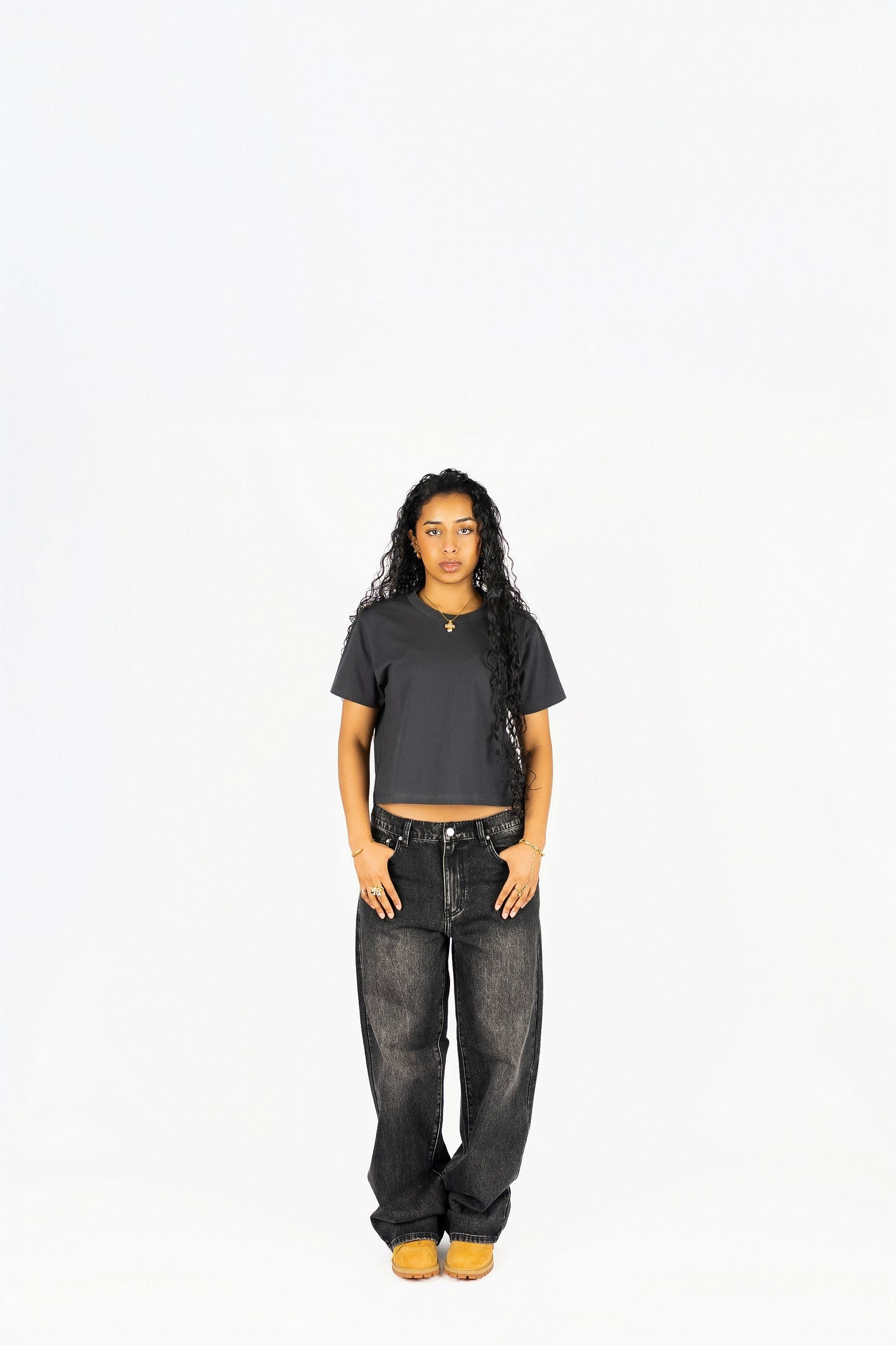 Womens 7610 Heavyweight High Waist Boxy T-Shirt