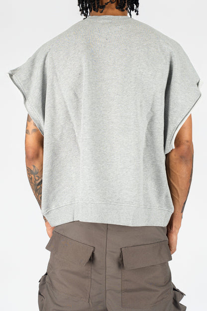 Distressed Cut Off Crewneck