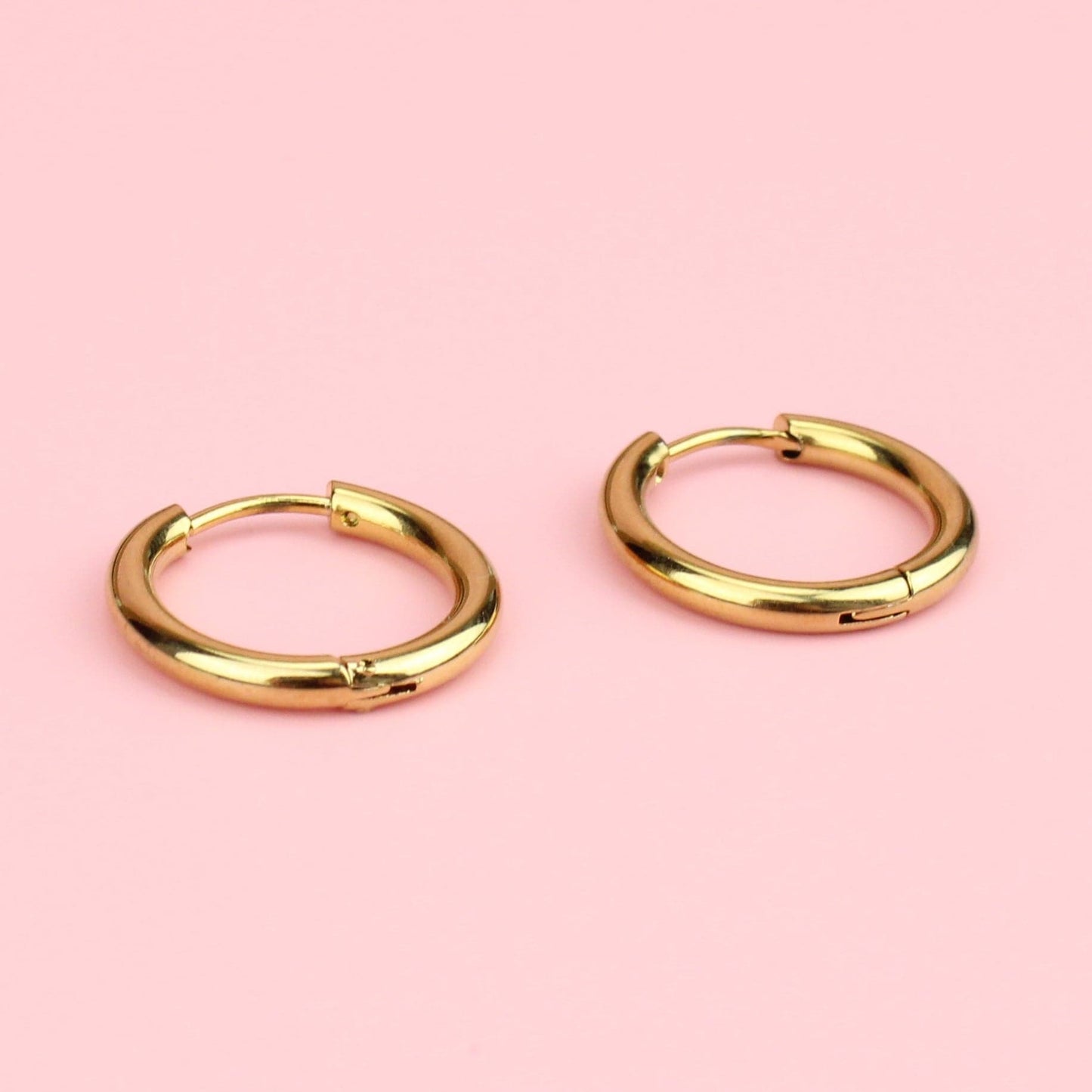 19mm Gold Stainless Steel Hoop Earrings