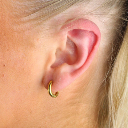 13mm Hoop Earrings (Gold Plated)