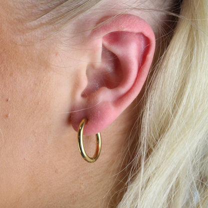 21mm Gold Stainless Steel Hoop Earrings