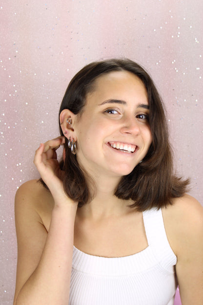 20mm Chunky Stainless Steel Hoop Earrings