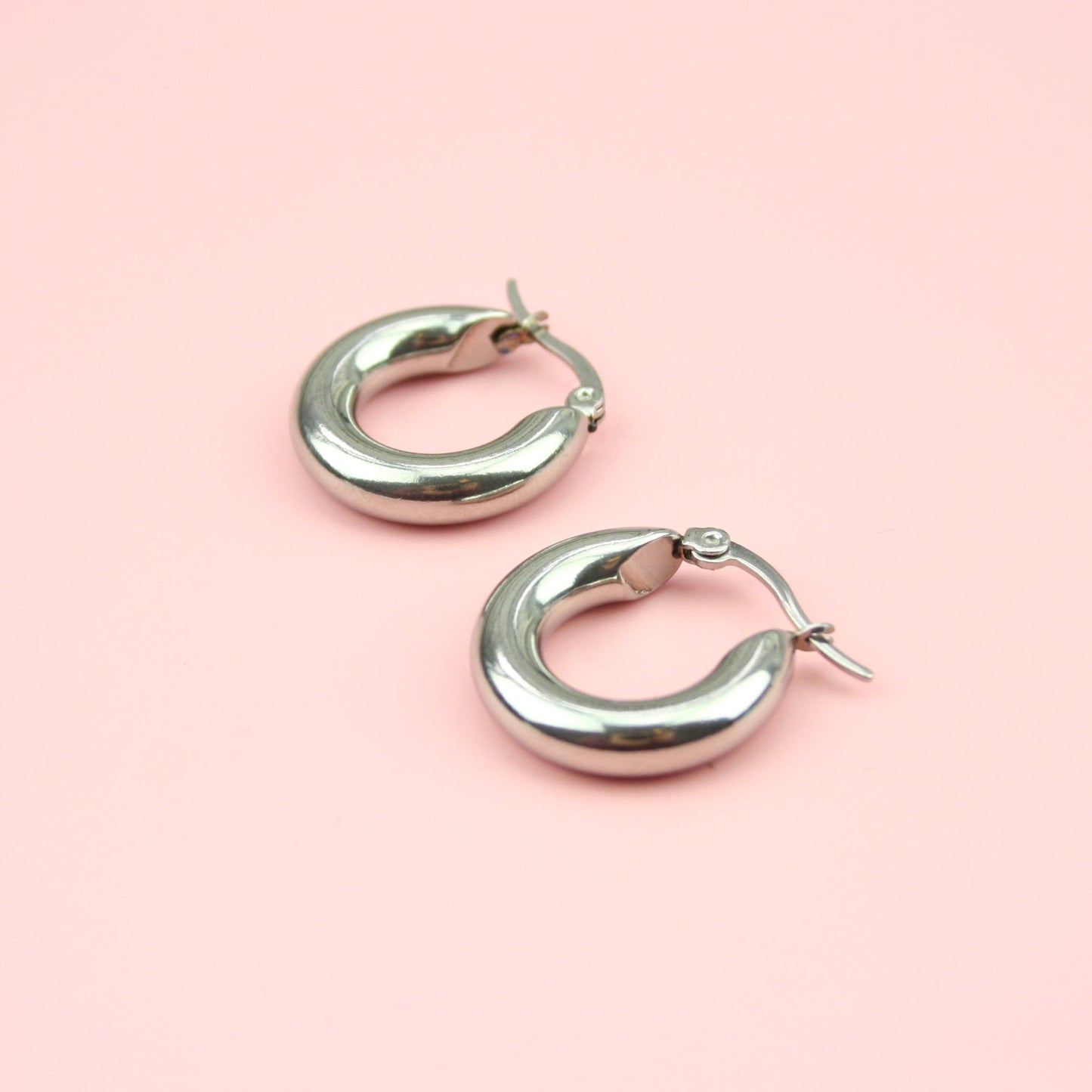20mm Chunky Stainless Steel Hoop Earrings