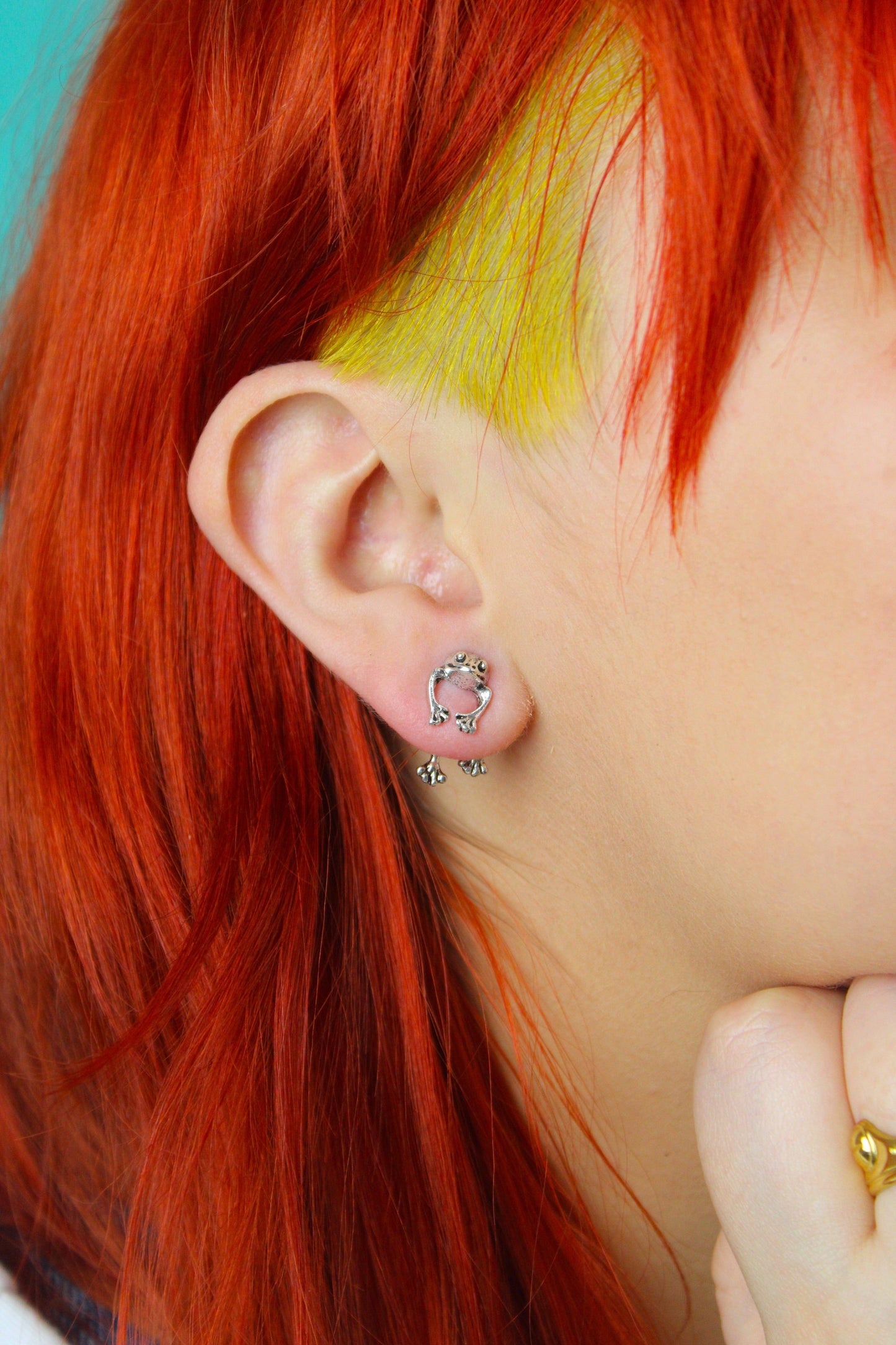 2 Piece Frog Stud Earrings