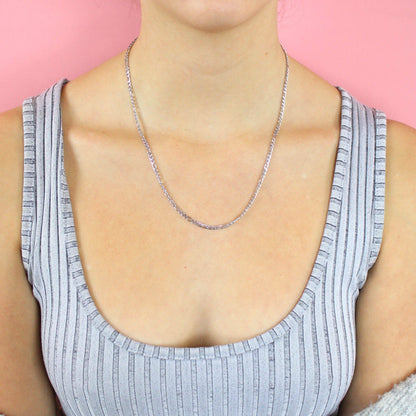 20 Inch Figaro Chain Necklace (Stainless Steel)