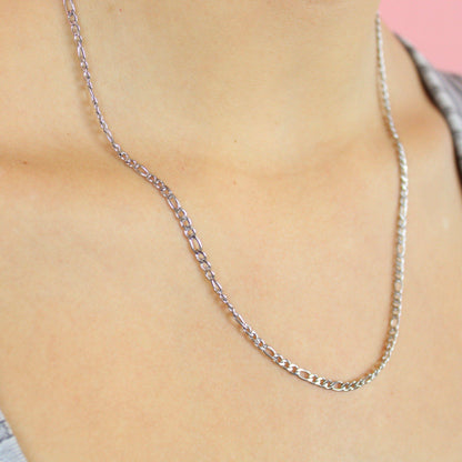 20 Inch Figaro Chain Necklace (Stainless Steel)