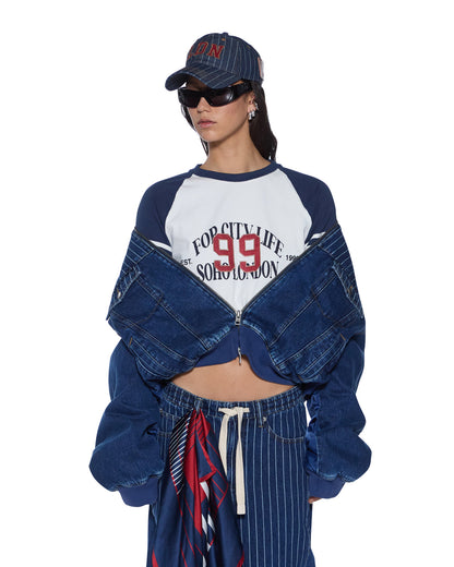 DISTRICT BOMBER MAYFAIR BLUE SPLICED