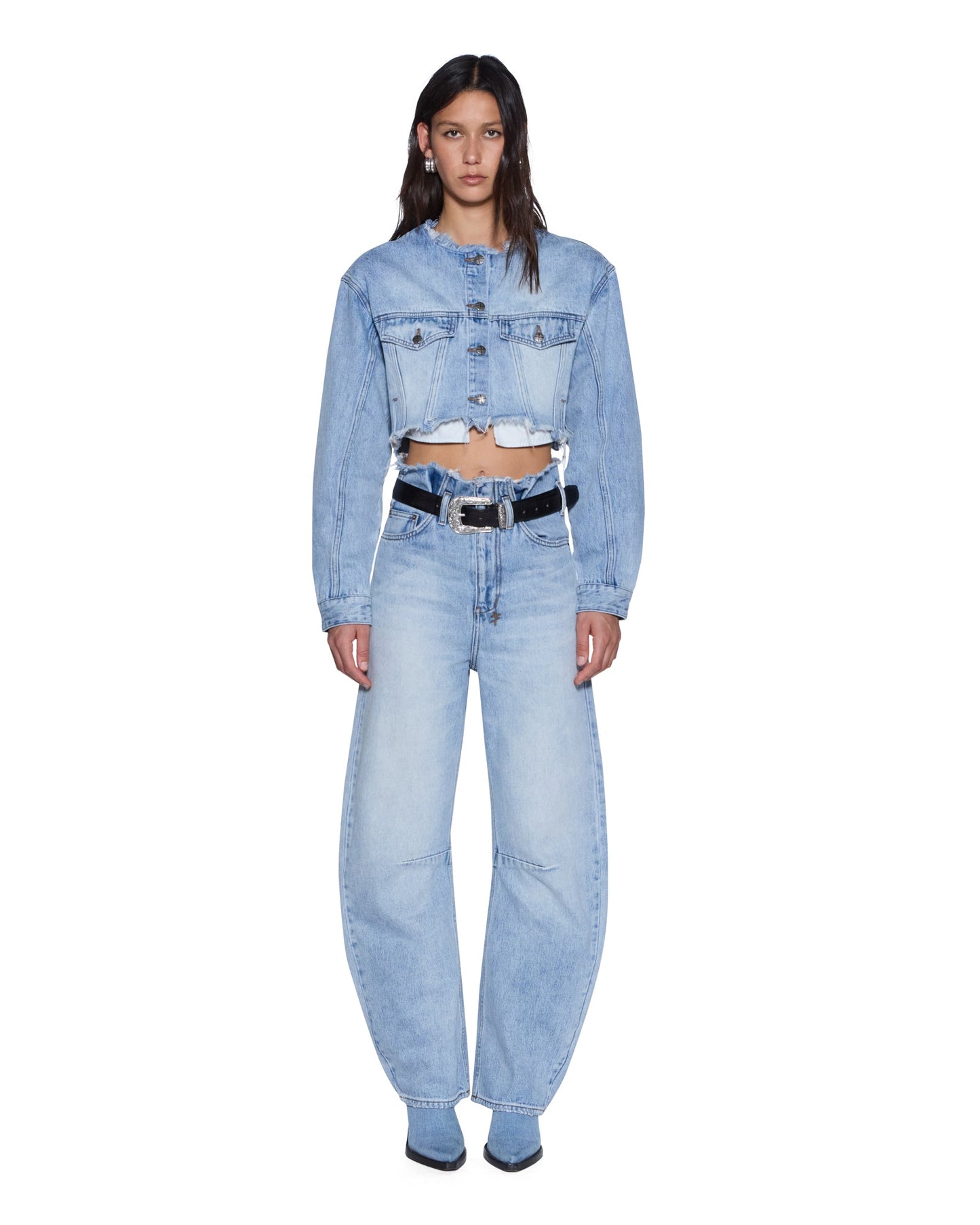 HI BARREL JEAN CUTOFF VAPOUR