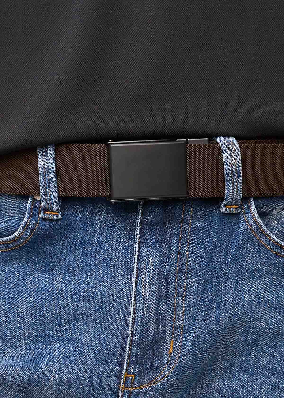 Reversible Stretch Belt - Navy/Brown