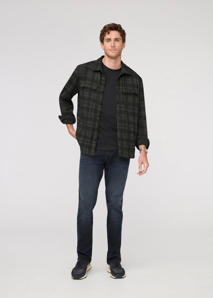 Performance Flannel Button Down - Heather Peat Plaid