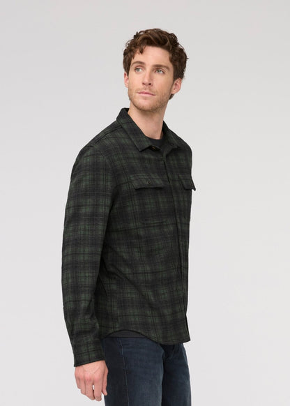 Performance Flannel Button Down - Heather Peat Plaid