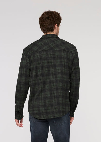Performance Flannel Button Down - Heather Peat Plaid