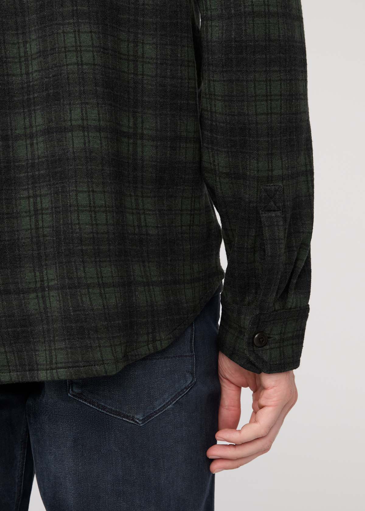 Performance Flannel Button Down - Heather Peat Plaid