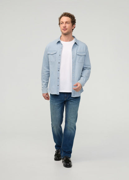 Performance Denim Lite Two-Pocket Shirt - Dune Blue
