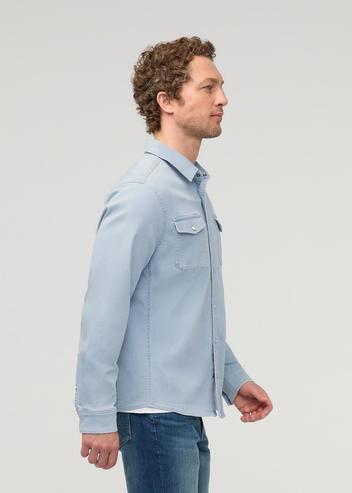 Performance Denim Lite Two-Pocket Shirt - Dune Blue