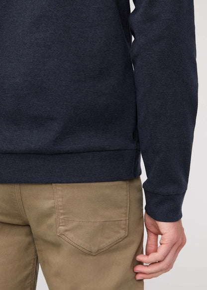 Performance Flannel Quarter Zip - Heather Navy