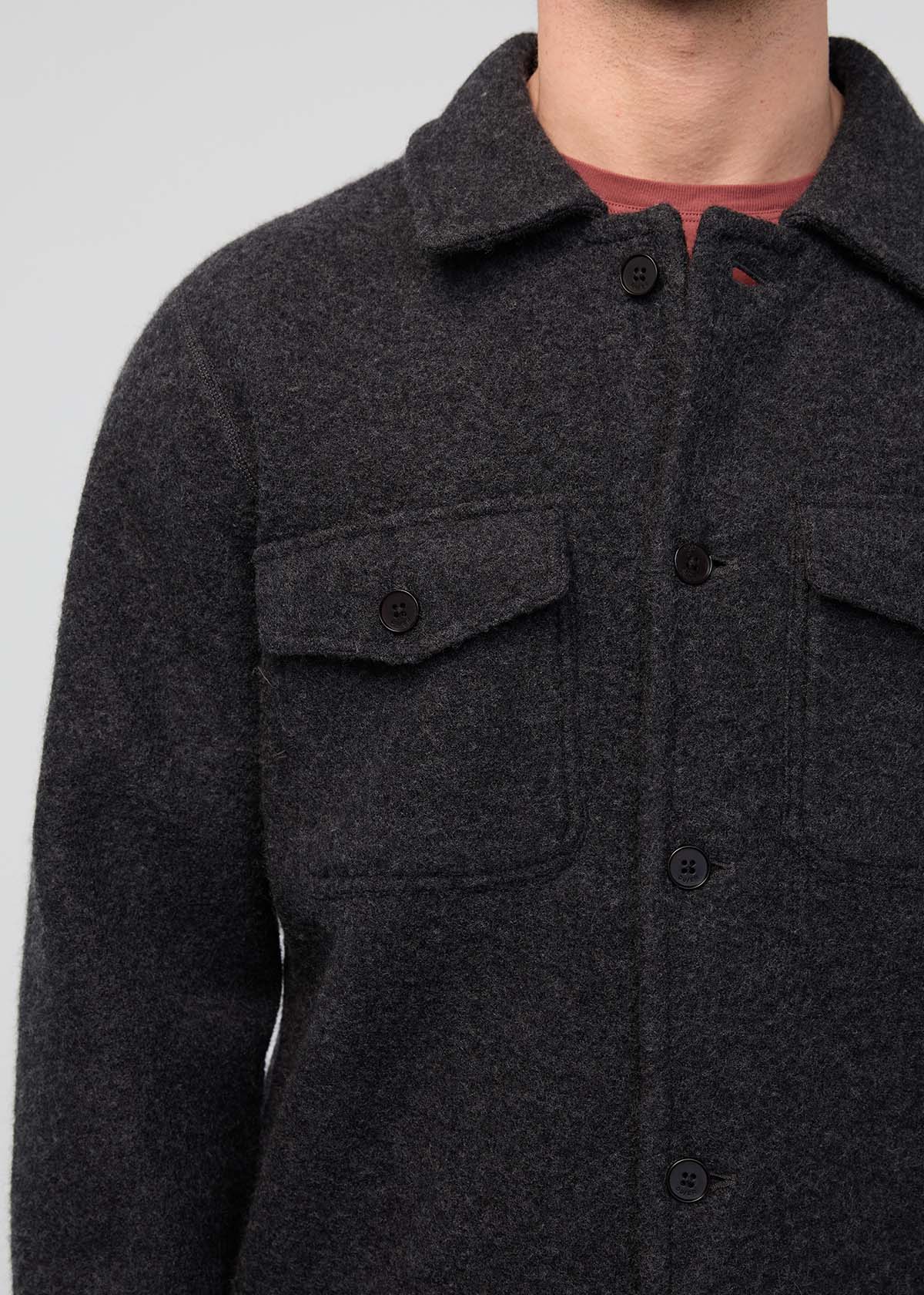ThermaSoft Merino Field Shirt - Heather Charcoal