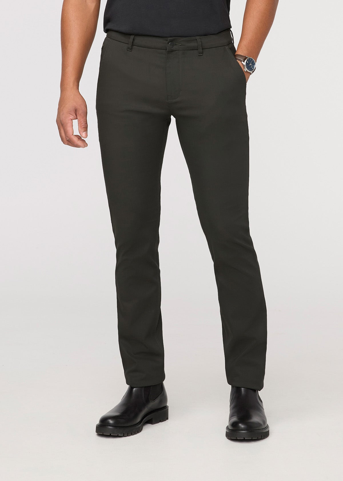 NuStretch Relaxed Taper Trouser - Evergreen