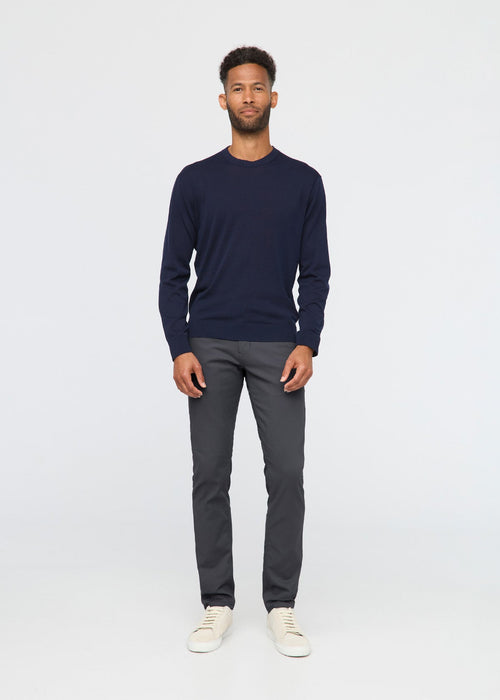 NuStretch Slim Straight Trouser - Charcoal