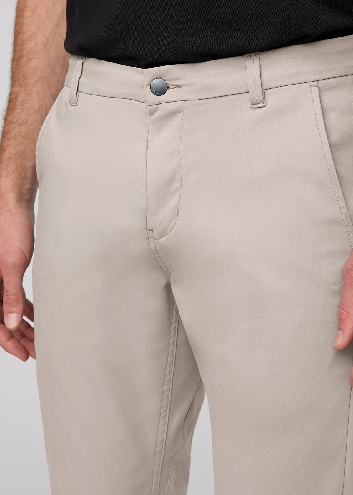 NuStretch Slim Straight Trouser - Stone