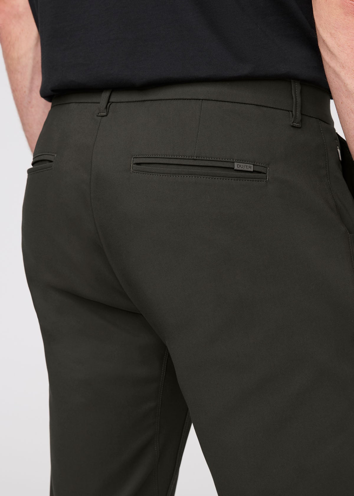 NuStretch Slim Straight Trouser - Evergreen