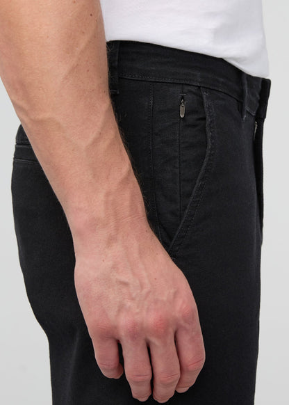 Stretch Canvas Relaxed Straight Chino - Onyx