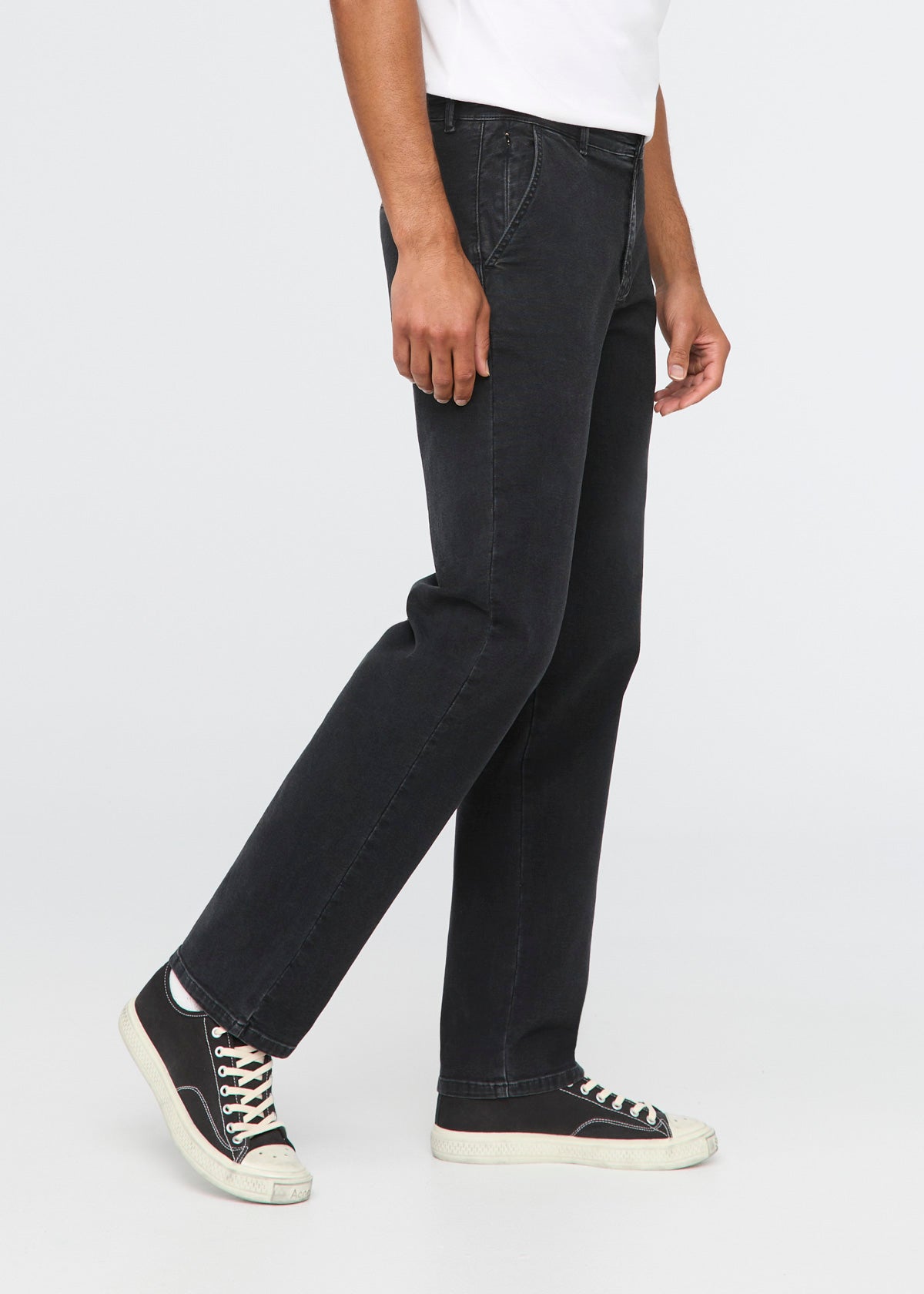 Stretch Canvas Relaxed Straight Chino - Black